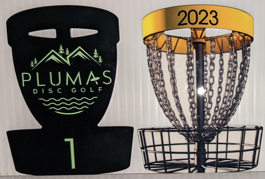 2023 Plumas Disc Golf Bag Tags - Select Your Number